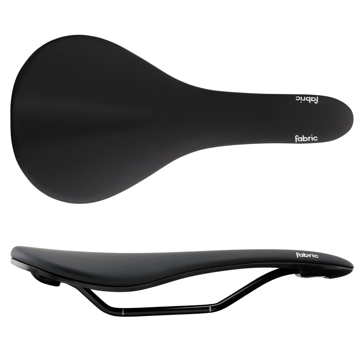 Fabric Scoop Flat Sport Steel Rail - Black/White - 142mm