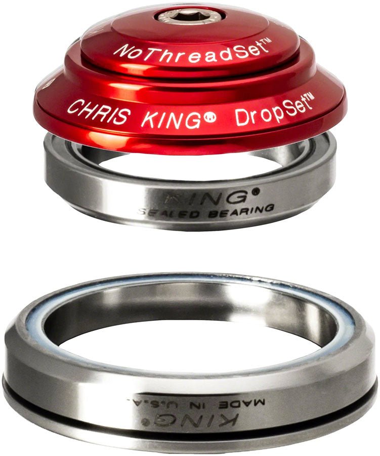 Chris King DropSet 3 Headset - 1-1/8 - 1.5" 41/52mm 36 Deg Red
