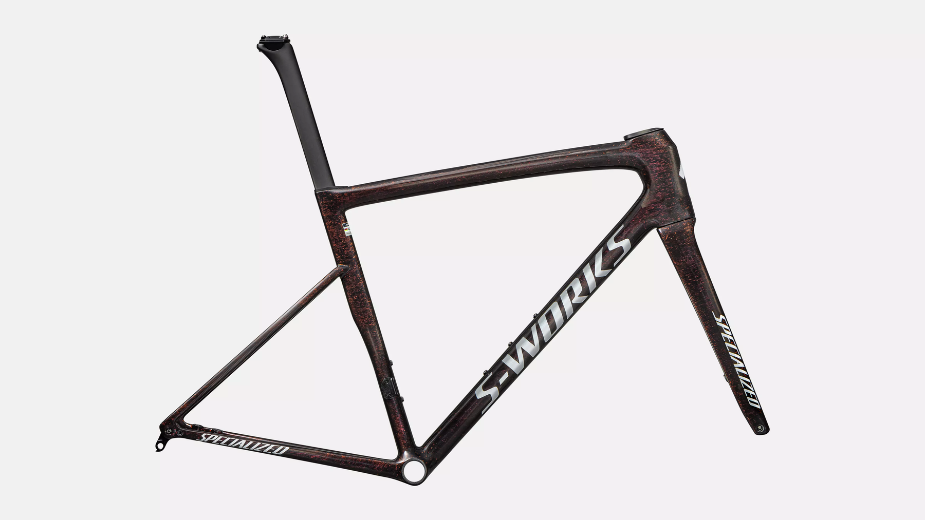 Specialized S-Works Tarmac SL8 - Gloss Carbon / Red To Gold Blurred Speckle / Metallic White Silver - 54cm