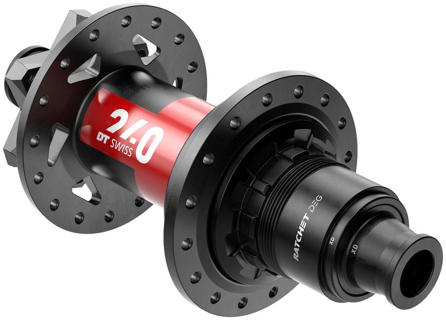 DT Swiss 240 DEG Rear Hub - 12 x 148mm 6-Bolt XD Black/Red 32H 90pt