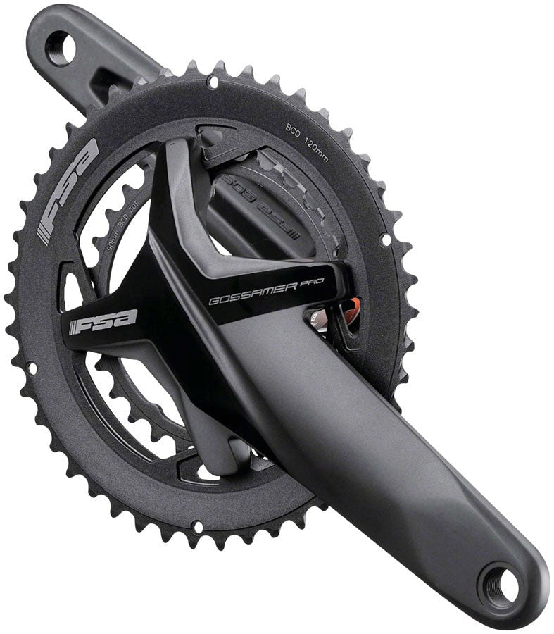 Full Speed Ahead Gossamer Pro BB386EVO Crankset - 175mm 11/12-Speed 50/34t 120/90 BCD 386 EVO Spindle Interface BLK