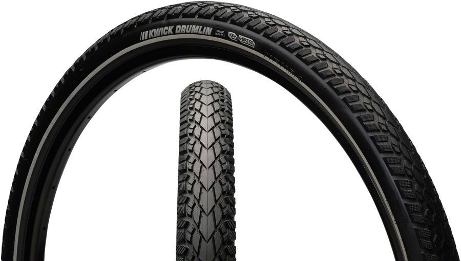 Kenda Kwick Drumlin Tire - 700 x 50 Clincher Wire BLK/Reflective K-Shield SRC E-50