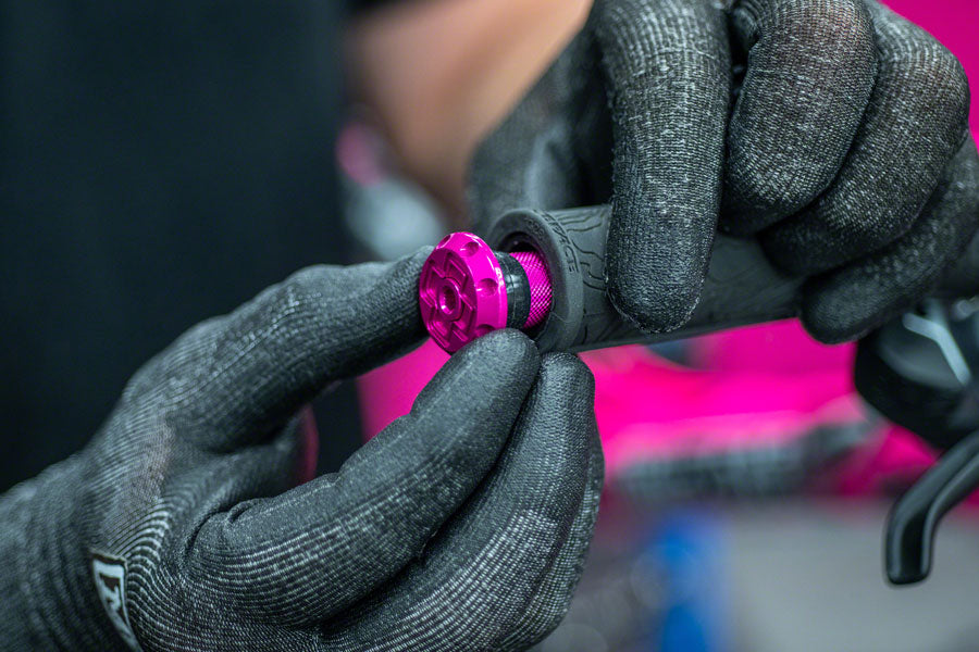 Muc-Off Stealth Tubeless Puncture Plugs Tire Repair Kit - Bar-End Mount - Blue - Pair