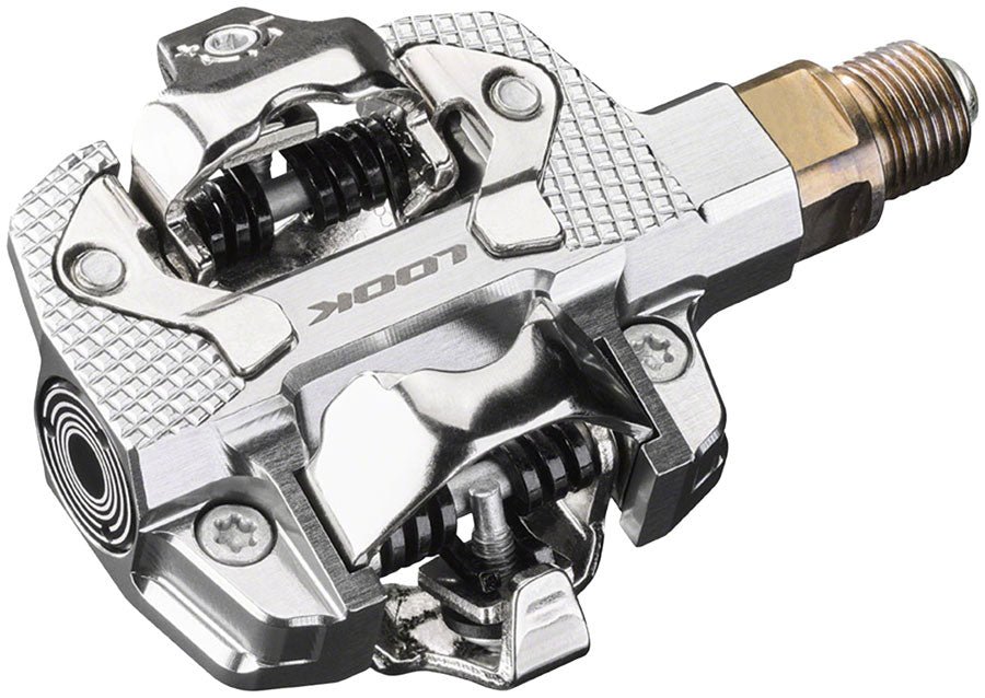 LOOK X-TRACK Single Power Pedals - Dual Sided Clipless Chromoly 9/16" Silver
