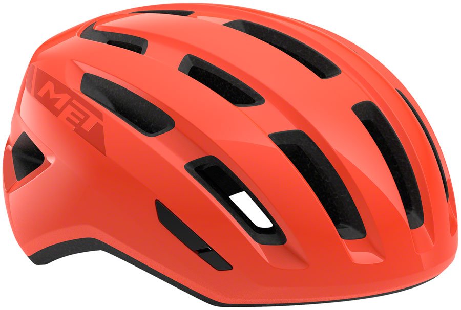 MET Miles Mips Helmet - Coral Glossy Medium