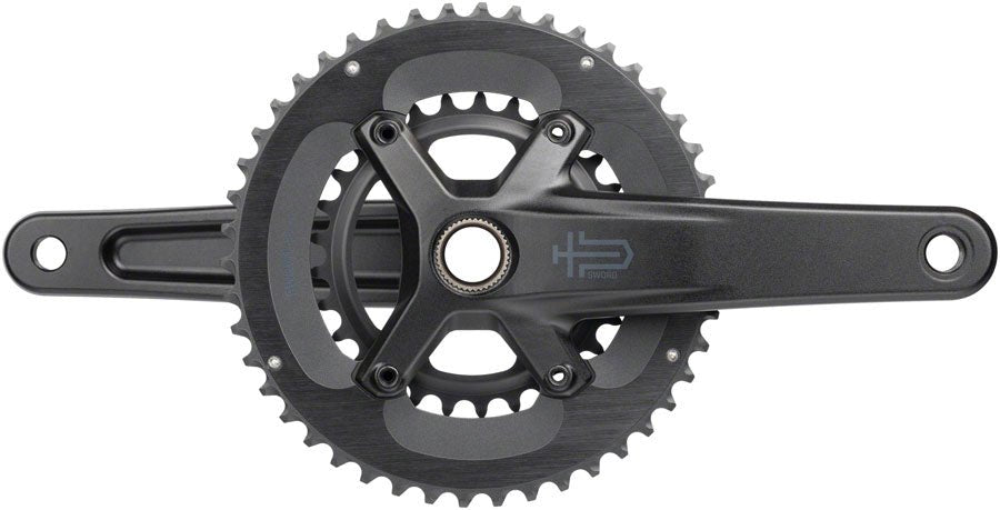 microSHIFT Sword 2x Crankset - 165mm 10-Speed 46/29t 110 Asym BCD 24mm Spindle BLK