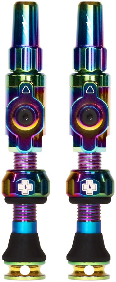 Muc-Off Big Bore Lite Tubeless Valve Stems - Medium 35mm Iridescent