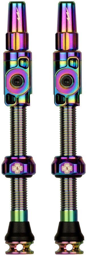 Muc-Off Big Bore Lite Tubeless Valve Stems - Large 45mm -Iridescent