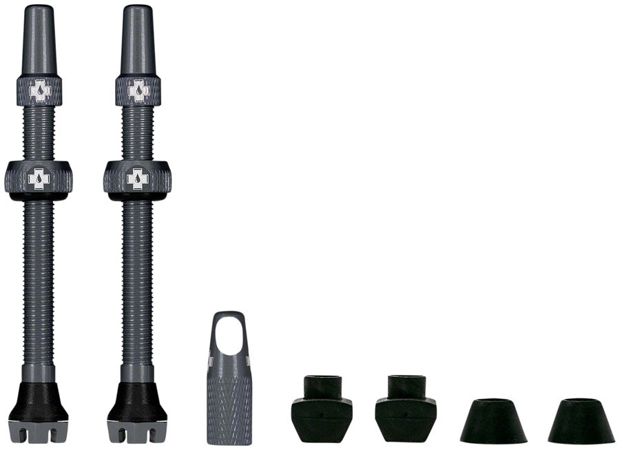 Muc-Off Tubeless Valve v2 Set - Dark Gray - 60mm