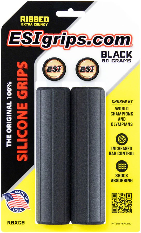 ESI Ribbed Extra Chunky Grips - Black - ESI
