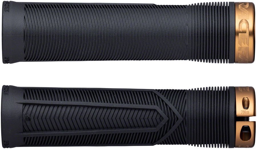 RaceFace Chester Grips - Lock-On Black/Kashmoney Gold 34mm