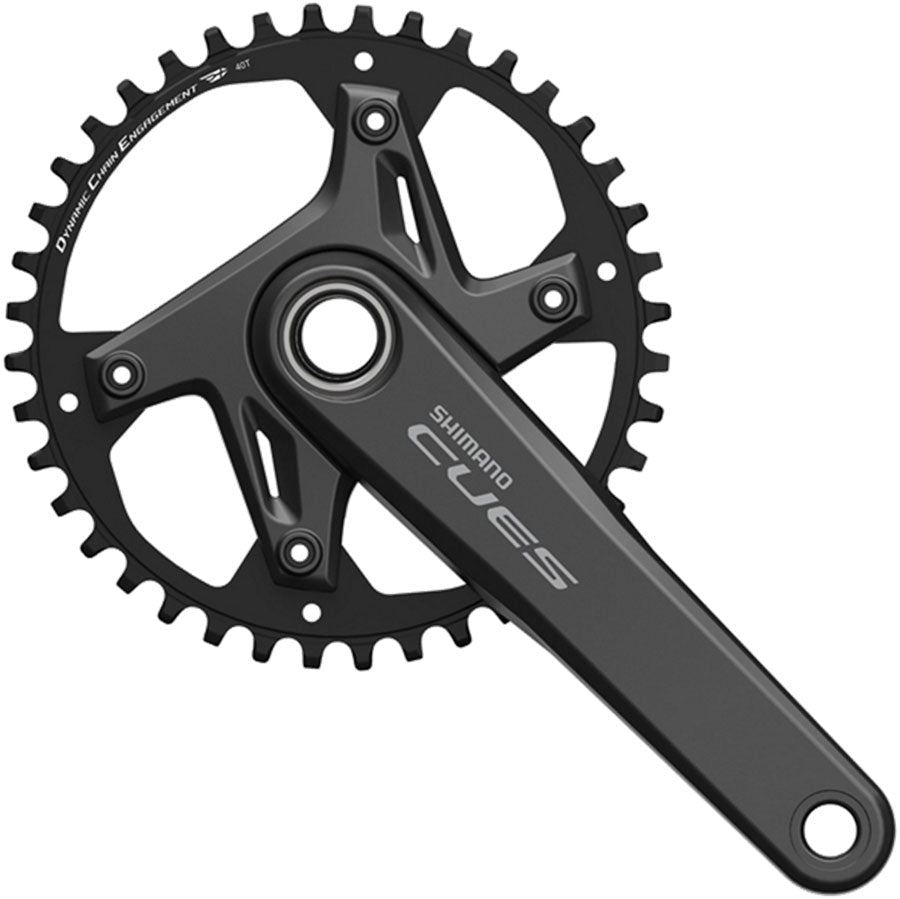 Shimano CUES FC-U6030-1 Crankset - 165mm 9/10/11-Speed 40t Asymmetric 110 BCD BLK