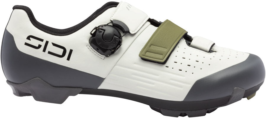 SIDI Silvis XC Clipless Shoes - Mens Ice White/Olive Green 40