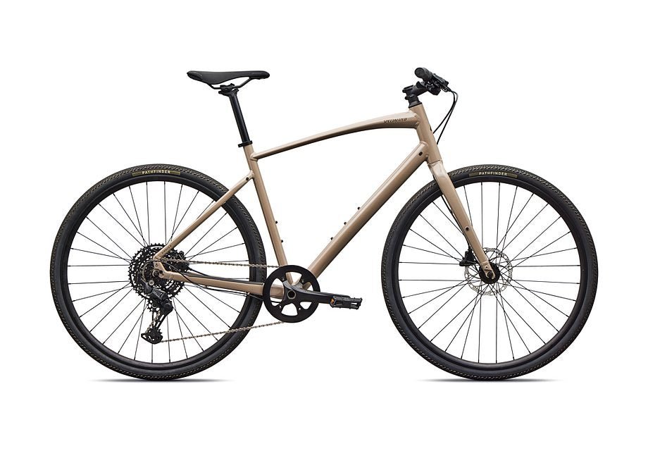 2026 Specialized Sirrus X 3.0 Km Bike Gloss Sandstone Metallic / Burnt Gold Metallic Frost Reflective Xxs