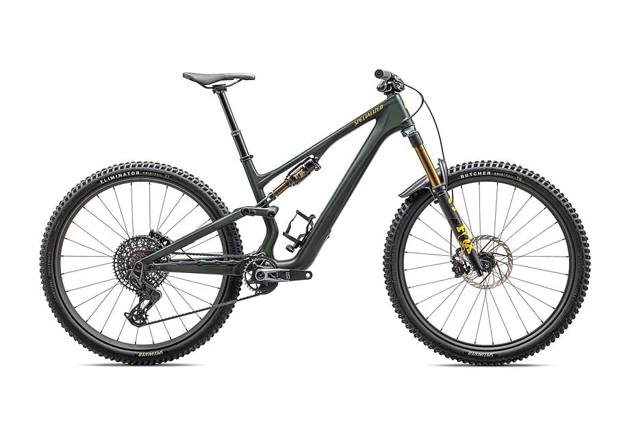 2025 Specialized Stumpjumper 15 Pro Bike Satin Green Tint / Gunmetal / Satin Metallic Sulphur S1