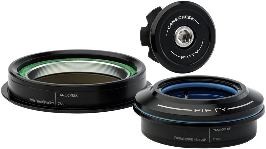 Cane Creek 50 Headset - ZS44/28.6/H8 Upper | ZS56/40 Lower Tapered Black