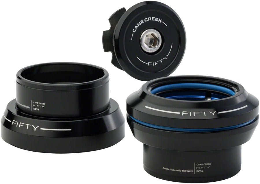 Cane Creek 50 Headset - EC34/28.6 Upper | EC34/30 Lower Straight Black