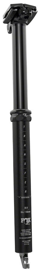 FOX Transfer Performance Series Elite Dropper Seatpost - 31.6 200 mm Internal Routing Anodized Upper