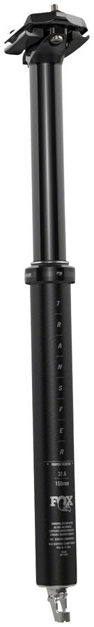 FOX Transfer Performance Elite Dropper Seatpost - 31.6 mm 180 mm Internal Routing Anodized BLK