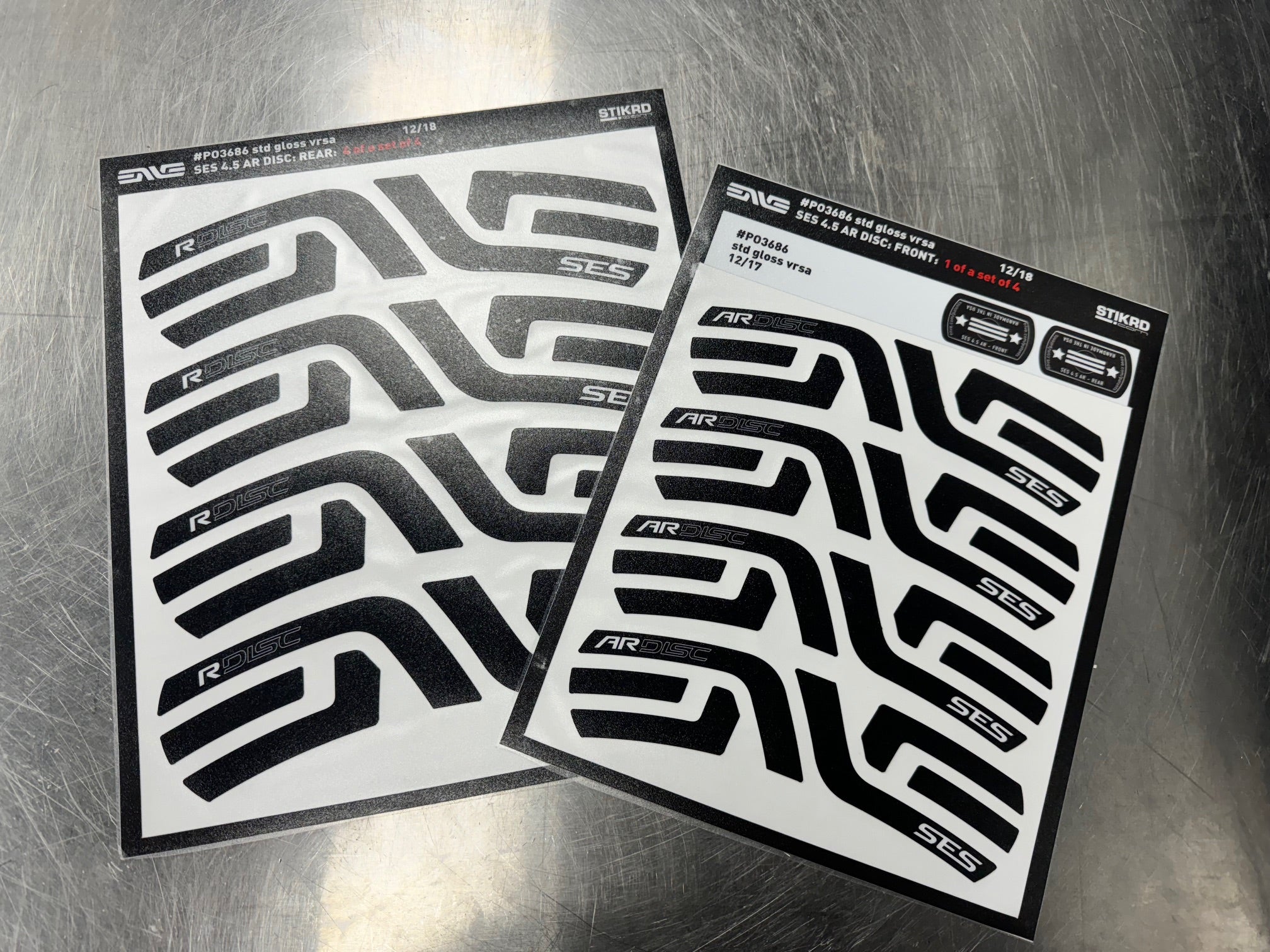 Enve Wheel Decal Kit - SES 4.5AR Black - Gloss