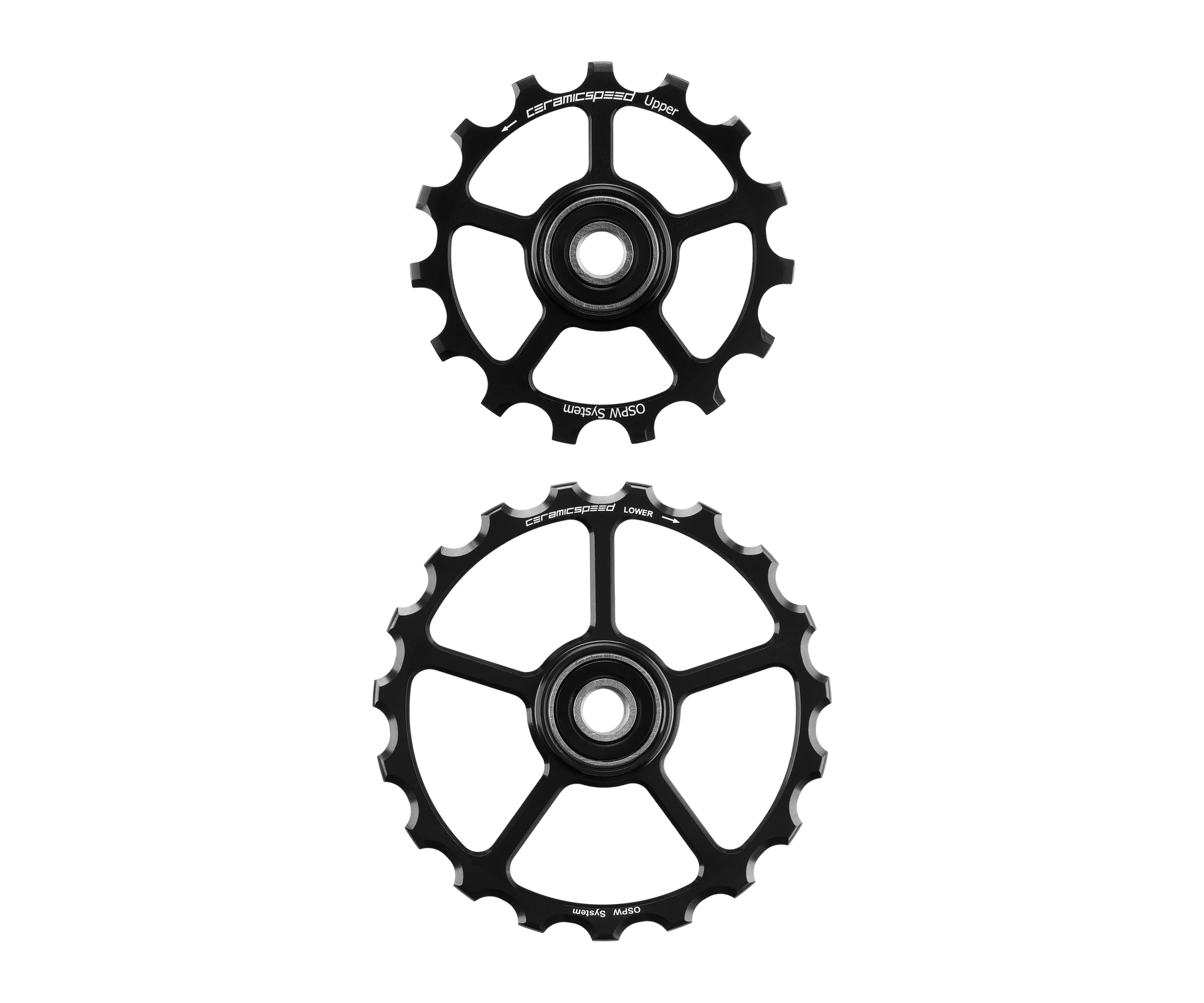 CeramicSpeed Oversized Pulley Wheels (OSPW) - SRAM Red / Force AXS - Black