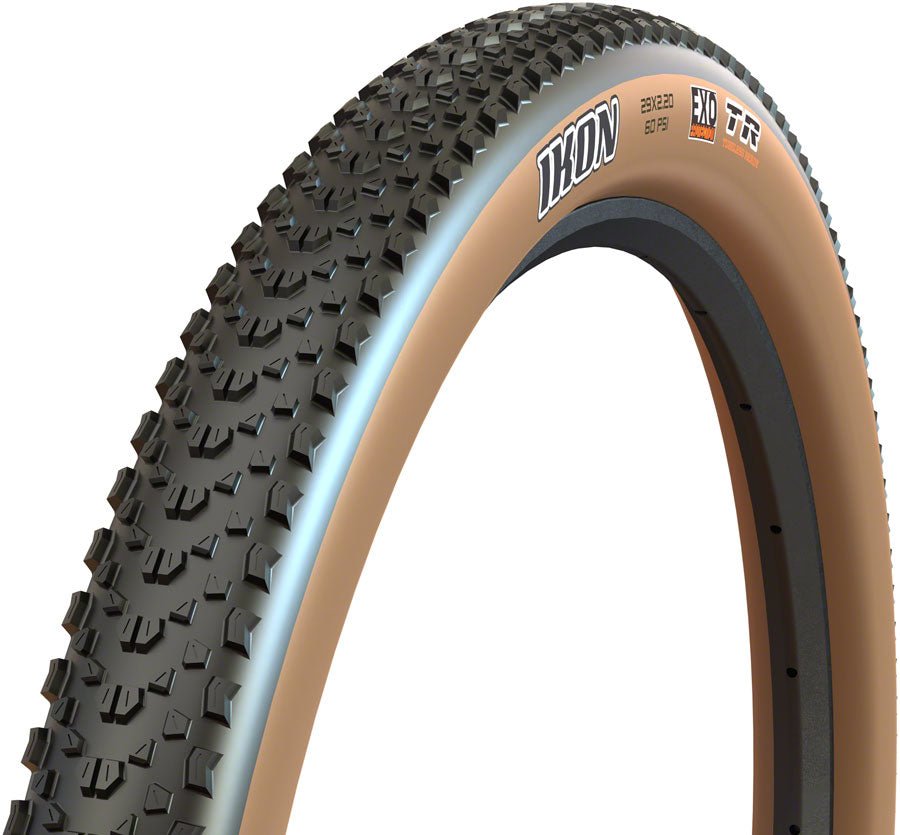 Maxxis Ikon Tire - 29 x 2.20 Tubeless Folding BLK/Dark Tan 3C MaxxSpeed EXO