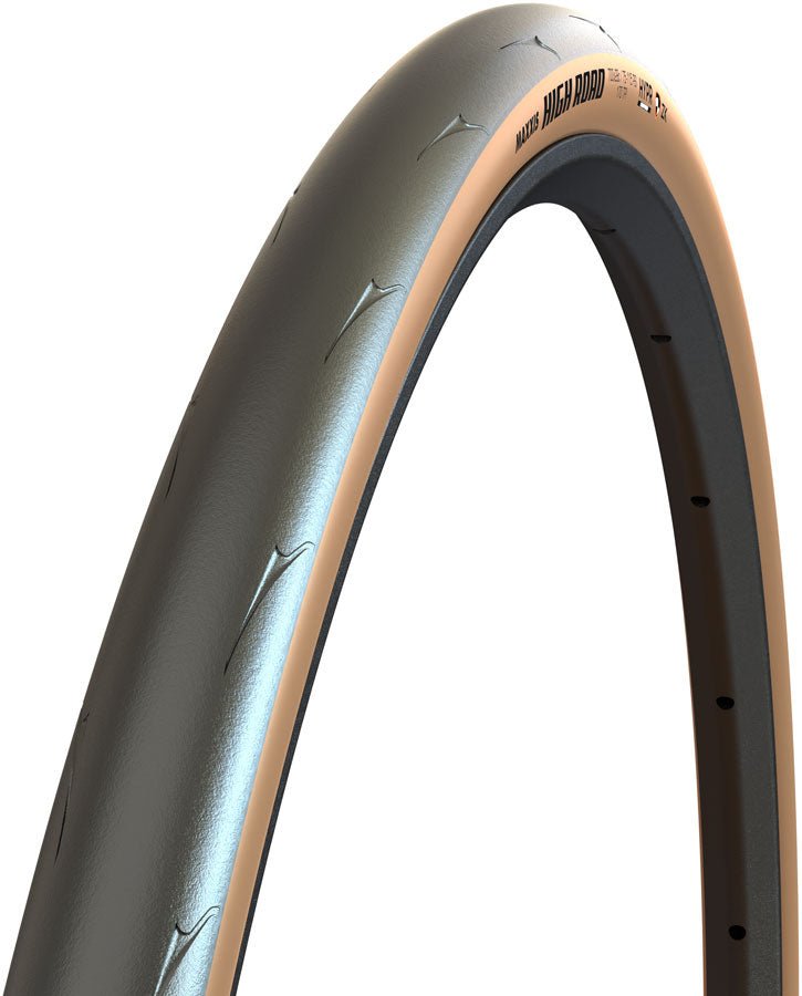 Maxxis High Road Tire - 700 x 25 Clincher Folding Black/Tan HYPR ZK
