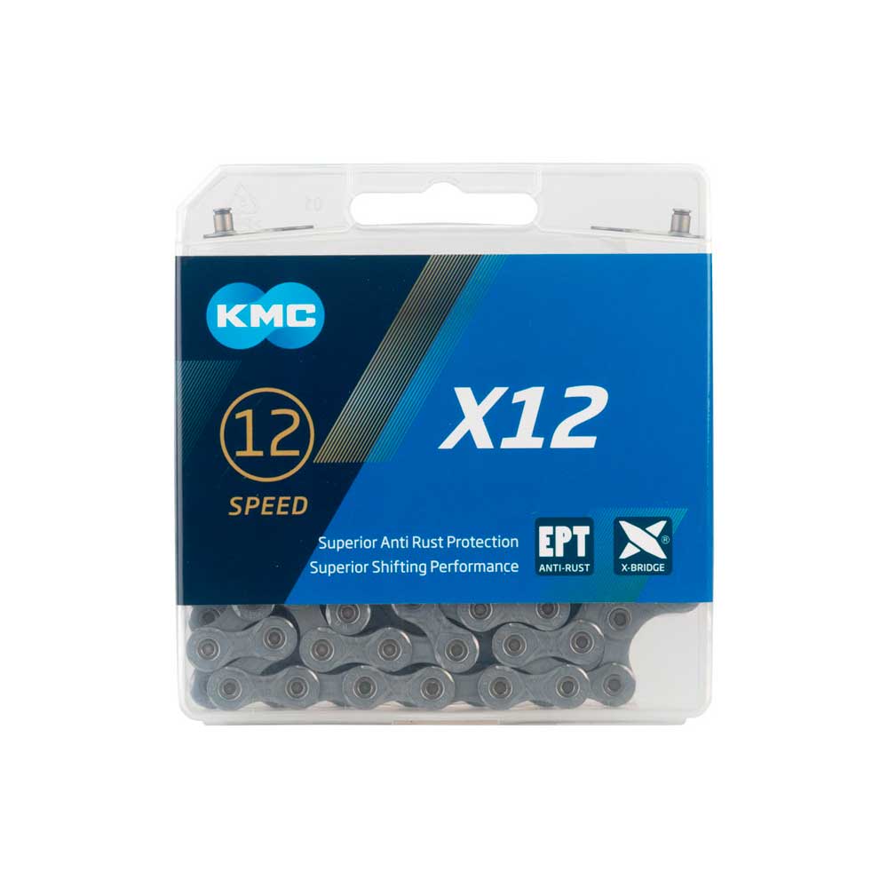 KMC X12 EPT Chain - 12-Speed, 126 Links, Gray