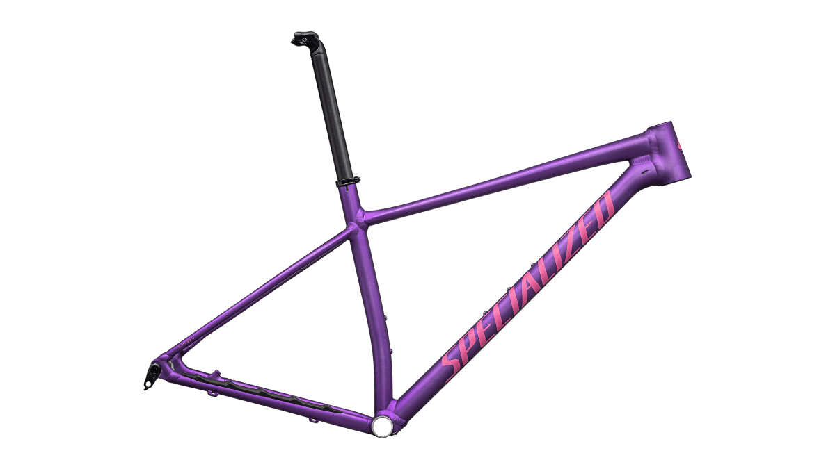 Specialized Chisel HT Alloy Frameset - Gloss Purple Tint Linear Brushed / Rebel Pink - XS - Specialized