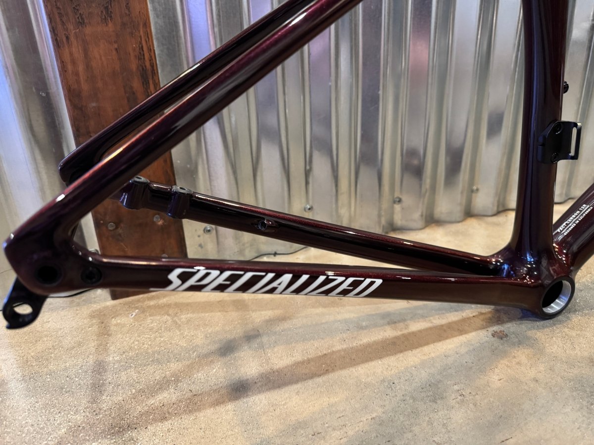 2025 Specialized S - Works Tarmac SL8 Frameset - Gloss Solidity / Red To Black Pearl / Metallic White Silver - 54cm - Specialized