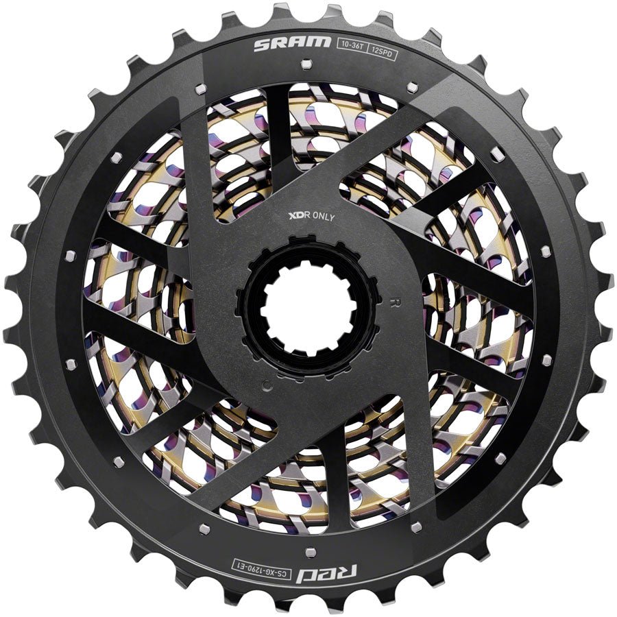 SRAM RED XG - 1290 12 Speed Cassette - 10 - 36t - Rainbow - SRAM