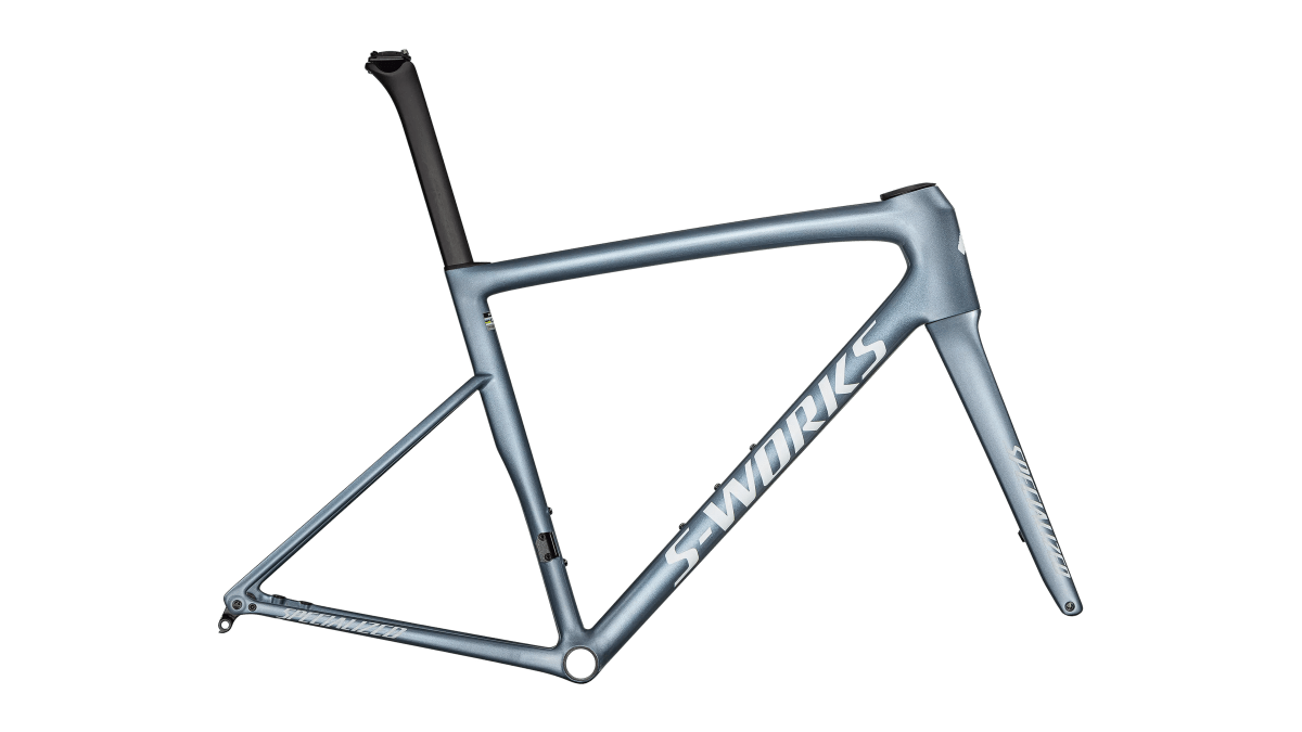 2025 Specialized Bikes - S - Works Tarmac SL8 Frameset - Gloss Glacial Metallic / Red To Gold Pearl / White - 56cm - Specialized