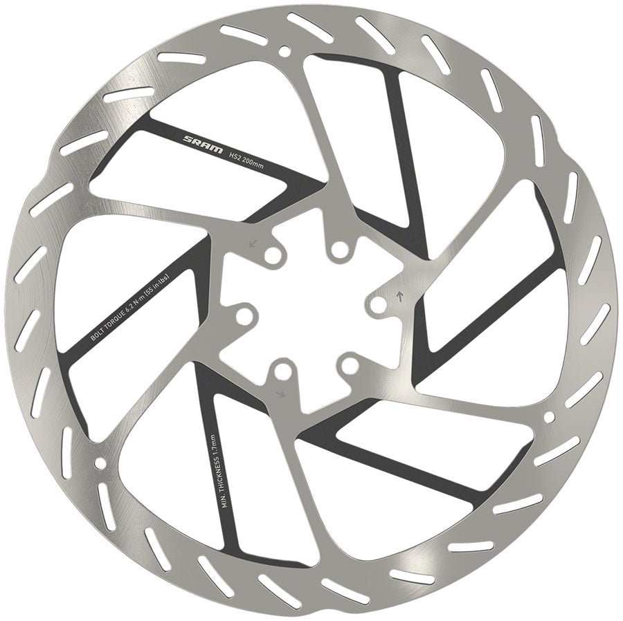 SRAM HS2 Rounded 6 - Bolt Disc Brake Rotor - 200mm - SRAM