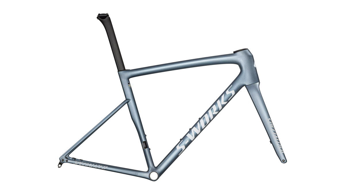 2025 Specialized Bikes - S - Works Tarmac SL8 Frameset - Gloss Glacial Metallic / Red To Gold Pearl / White - 56cm - Specialized