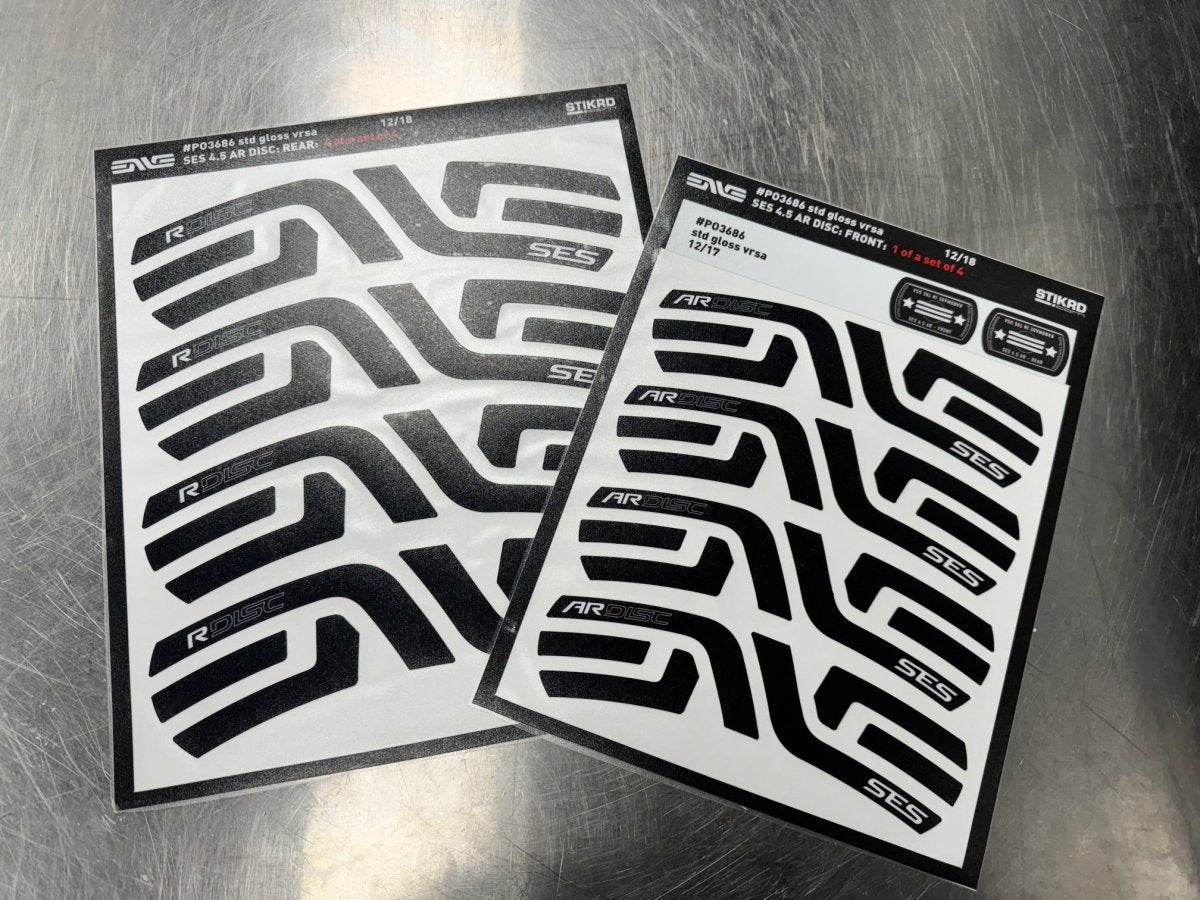 Enve Wheel Decal Kit - SES 4.5AR Black - Gloss - Stikrd