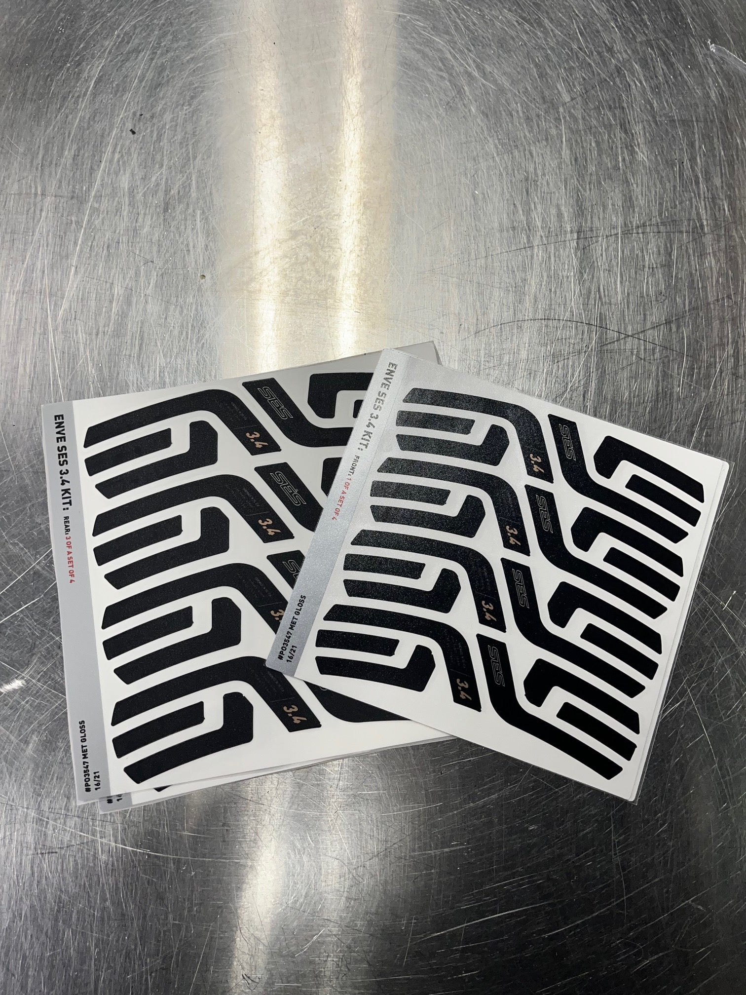 Enve Wheel Decal Kit - SES 3.4 Black - Gloss