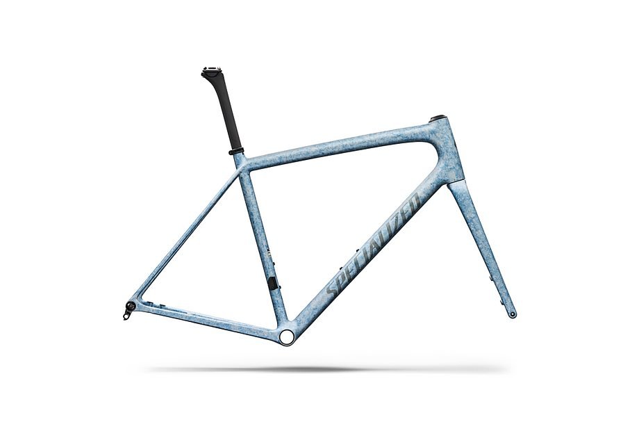 Specialized Aethos Frmset Satin Silver Dust / Glacial Metallic Blurred Impasto / Charcoal Tint 52