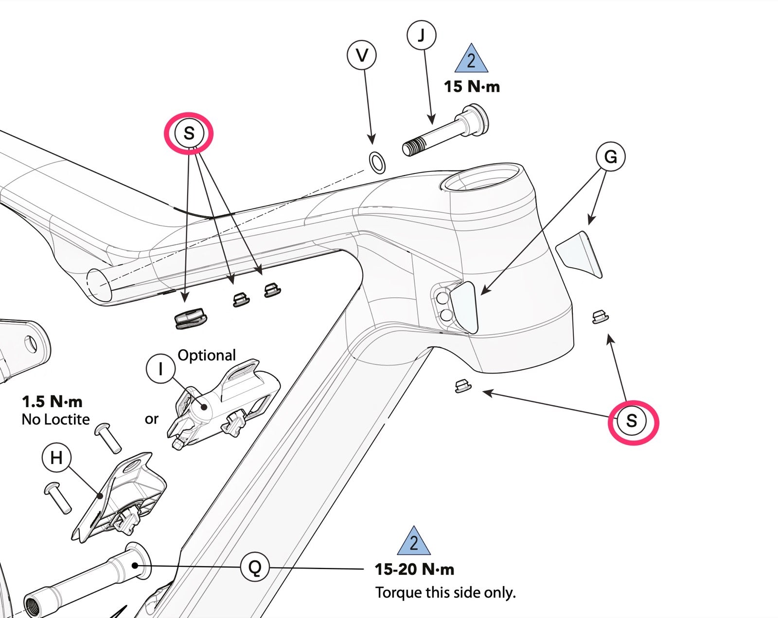 2021+ Cannondale Scalpel Frame Grommets - K32041