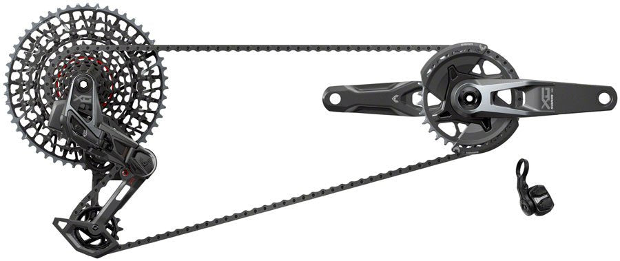 SRAM X0 T-Type Eagle Transmission Groupset - 170mm Crank 32t Chainring AXS POD Controller 10-52t Cassette Rear Derailleur Chain V2