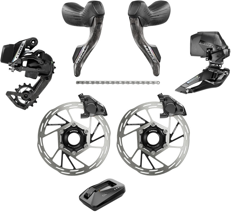 SRAM Force eTap AXS 2x12 Speed Road Groupset - HRD Shift/Brake Levers E1