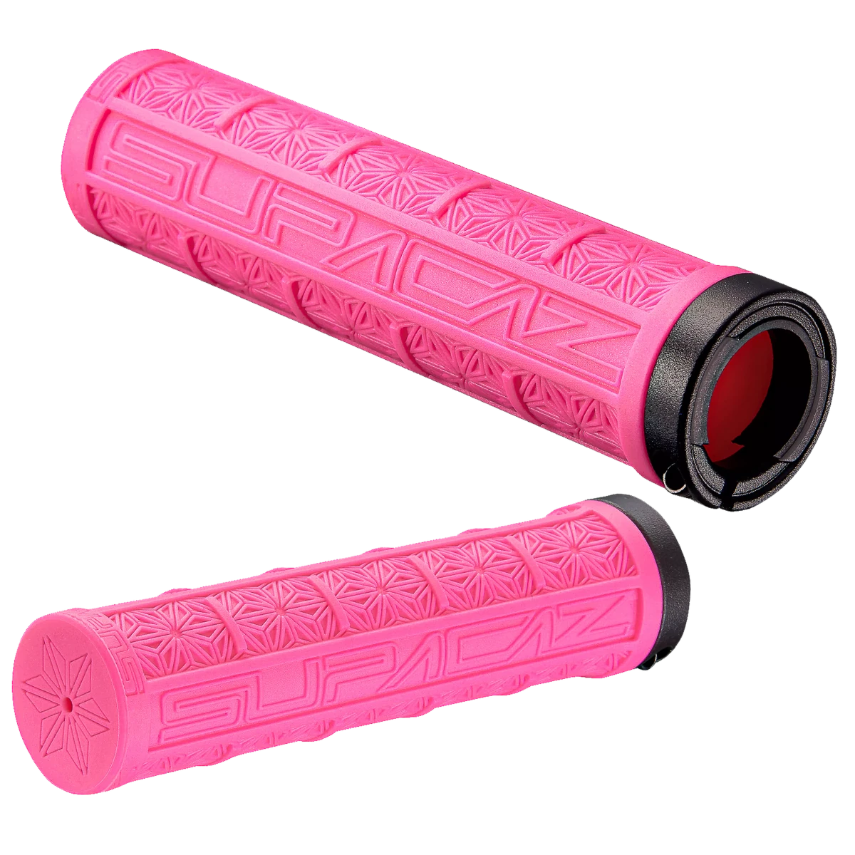 Supacaz Grizips Grips - Neon Pink
