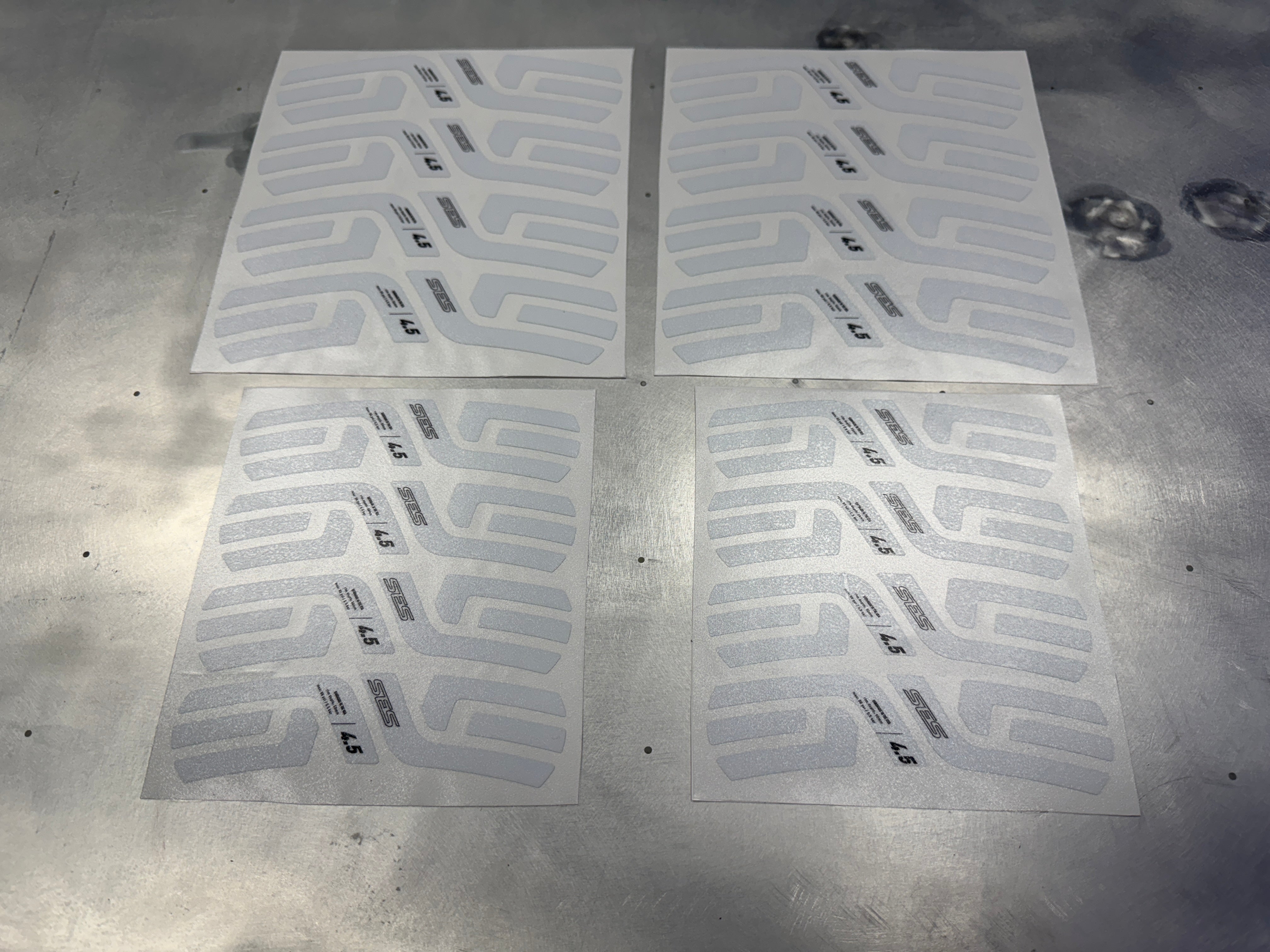 Enve SES 4.5 (2022) Wheel Decal Set - Gloss White - RIM Brake