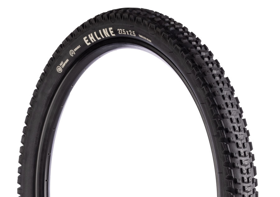 Teravail Ehline Tire - 27.5 x 2.5 Tubeless Folding BLK Durable Fast Compound