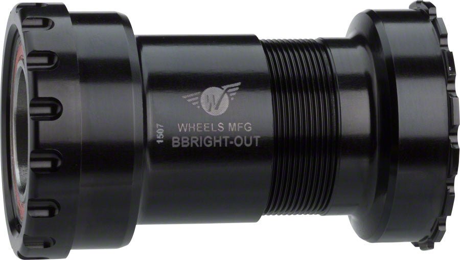 Wheels Manufacturing BBright to Shimano Bottom Bracket Angular Contact Bearings BLK Cups