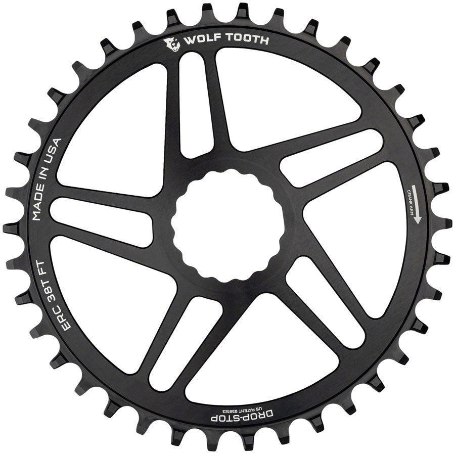 Wolf Tooth Direct Mount Chainring - 42t RaceFace CINCH Direct Mount Drop-Stop B 10/11/12-Speed Eagle Flattop Compatible BLK