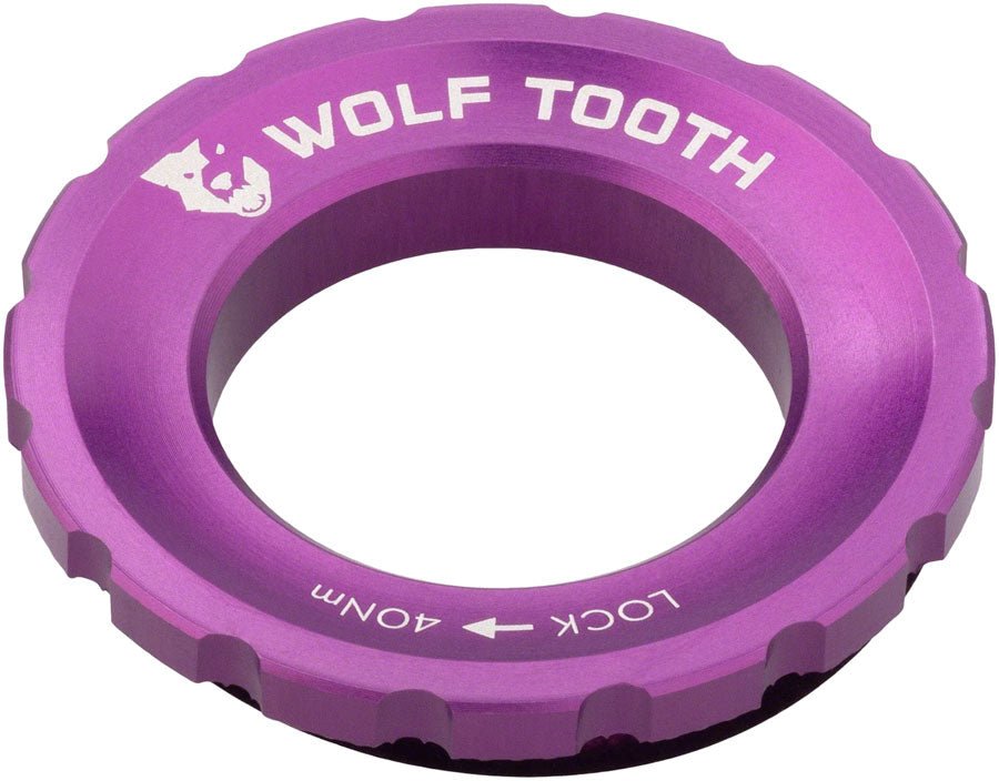 Wolf Tooth CenterLock Rotor Lockring - External Splined Ultraviolet Purple