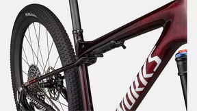 2024 Specialized S-Works Epic World Cup - Medium - Gloss Red Tint / Flake Silver Granite / Metallic White Silver