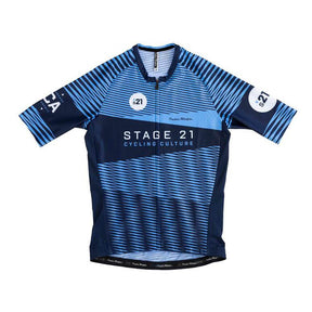 Stage 21 Blue Moire Jersey by Pedal Mafia