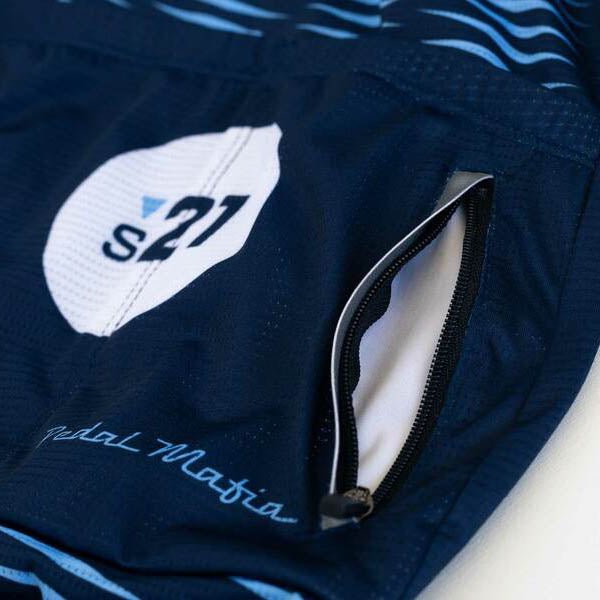 Stage 21 Blue Moire Jersey by Pedal Mafia - Pedal Mafia